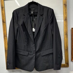 Lane Bryant Navy Pinstripe Blazer